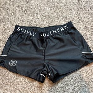 Simply Southern Women's Black Athletic Shorts